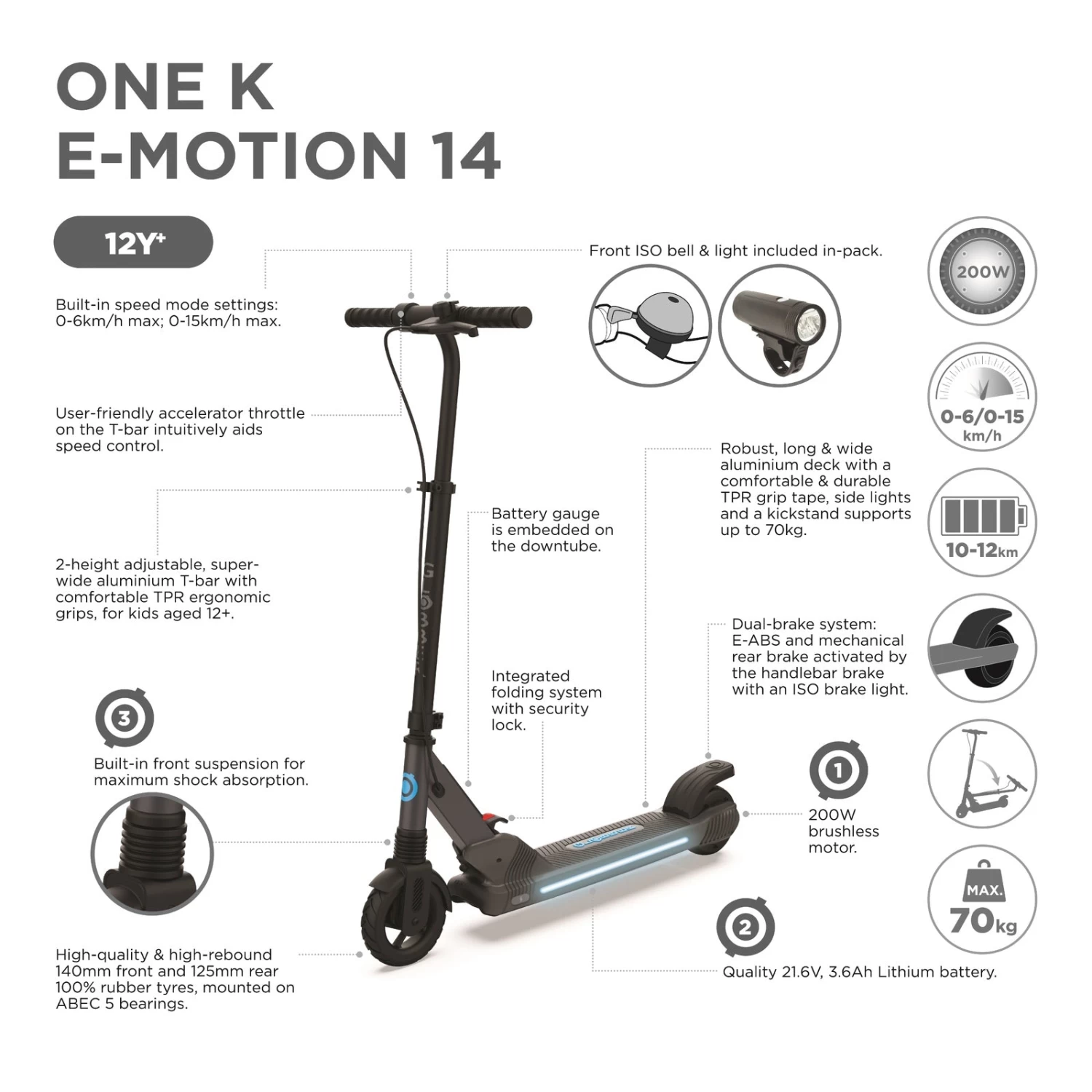 Globber E-motion 14 Kids Electric Scooter - Image 11
