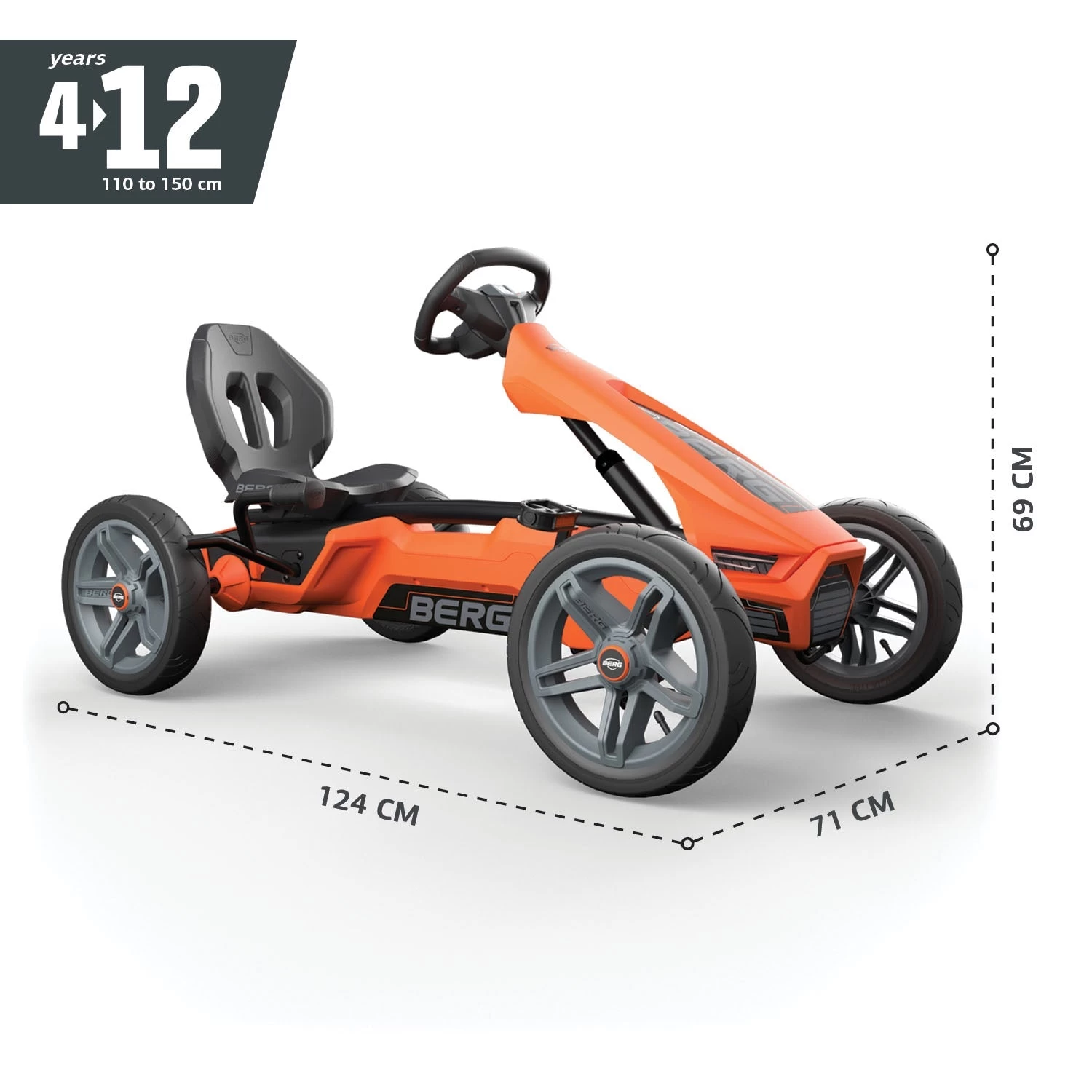 BERG Rally NRG Orange Pedal Go-Kart (PRE-ORDER) - Image 7