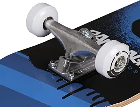 RAMPAGE Graffiti Skull Complete Skateboard 8" Blue - Image 5