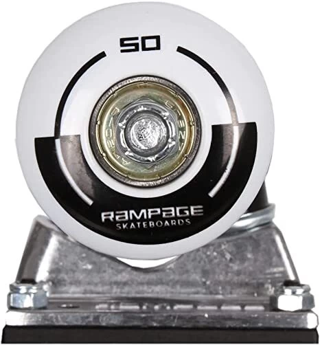 RAMPAGE Graffiti Skull Complete Skateboard 8" Blue - Image 4