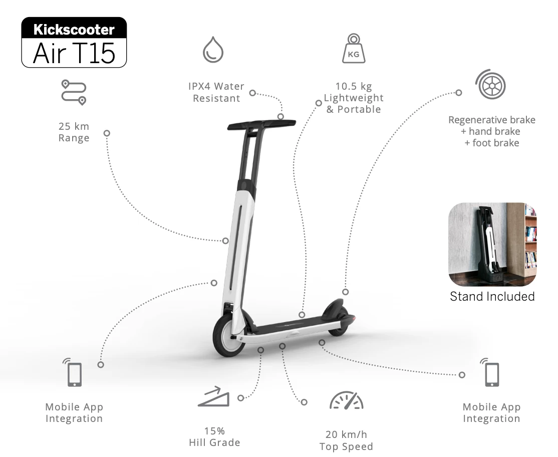Segway Air T15 Electric Scooter - Image 8