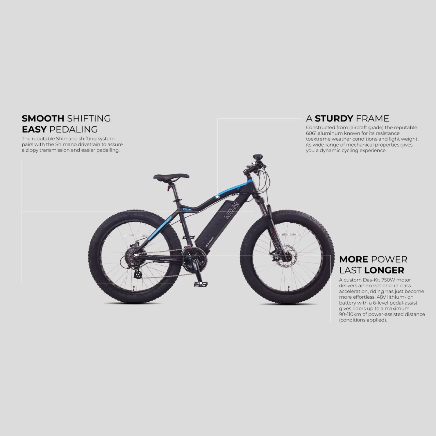 NCM Aspen Fat Tyre EBike - Image 6